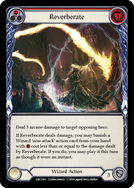 Image of Reverberate (Red) [ARC138-C] (Arcane Rising)  1st Edition Rainbow Foil
