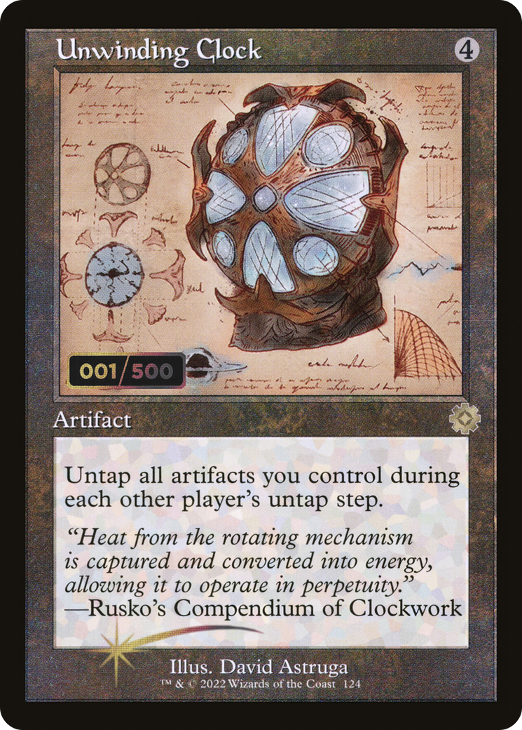 Image of Unwinding Clock (Retro Schematic) (Serialized) [The Brothers' War Retro Artifacts]