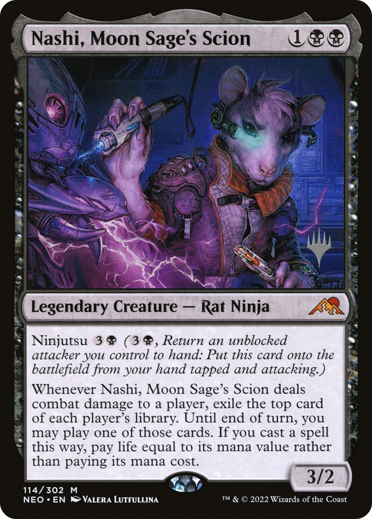 Image of Nashi, Moon Sage's Scion (Promo Pack) [Kamigawa: Neon Dynasty Promos]