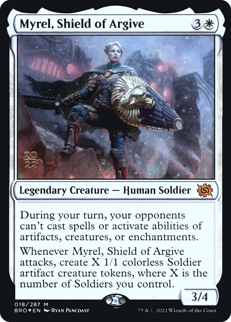 Image of Myrel, Shield of Argive [The Brothers' War Prerelease Promos]