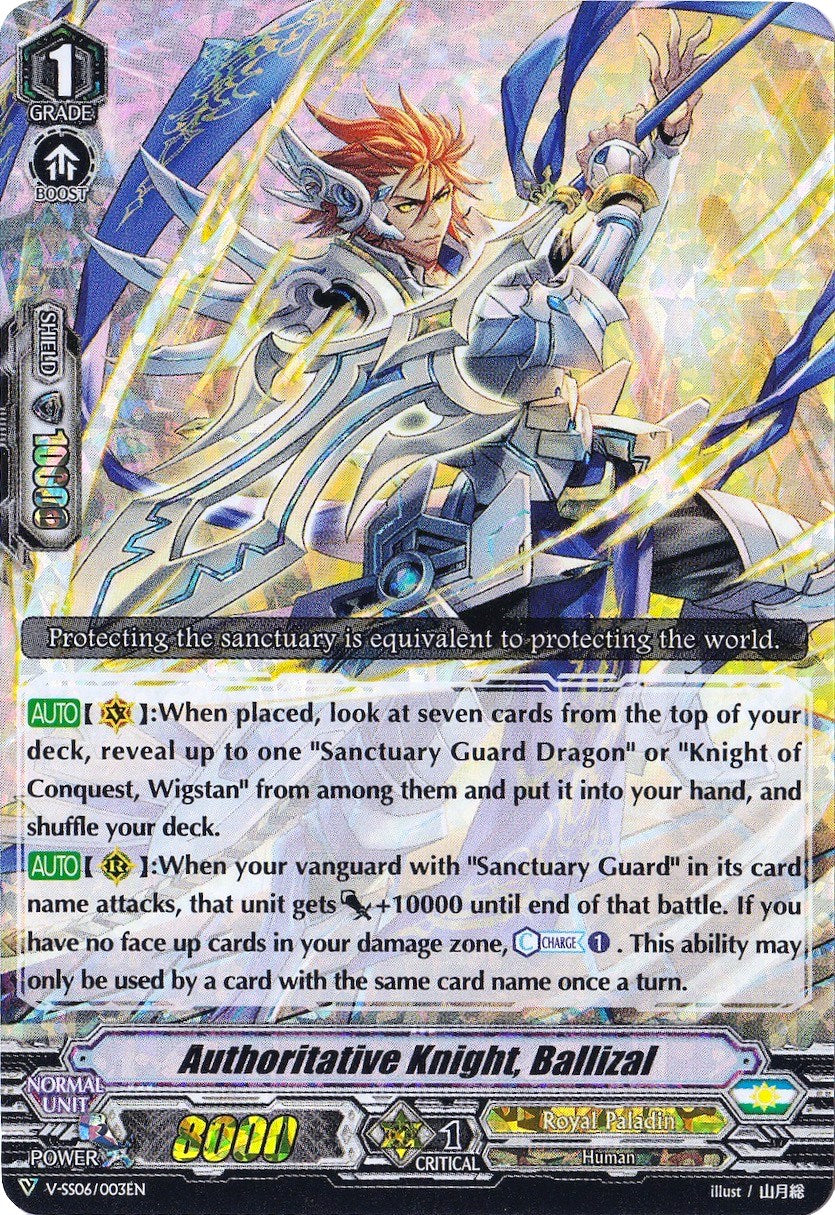 Image of Authoritative Knight, Ballizal (Parallel Foil) (V-SS06/003EN) [Valiant Sanctuary]