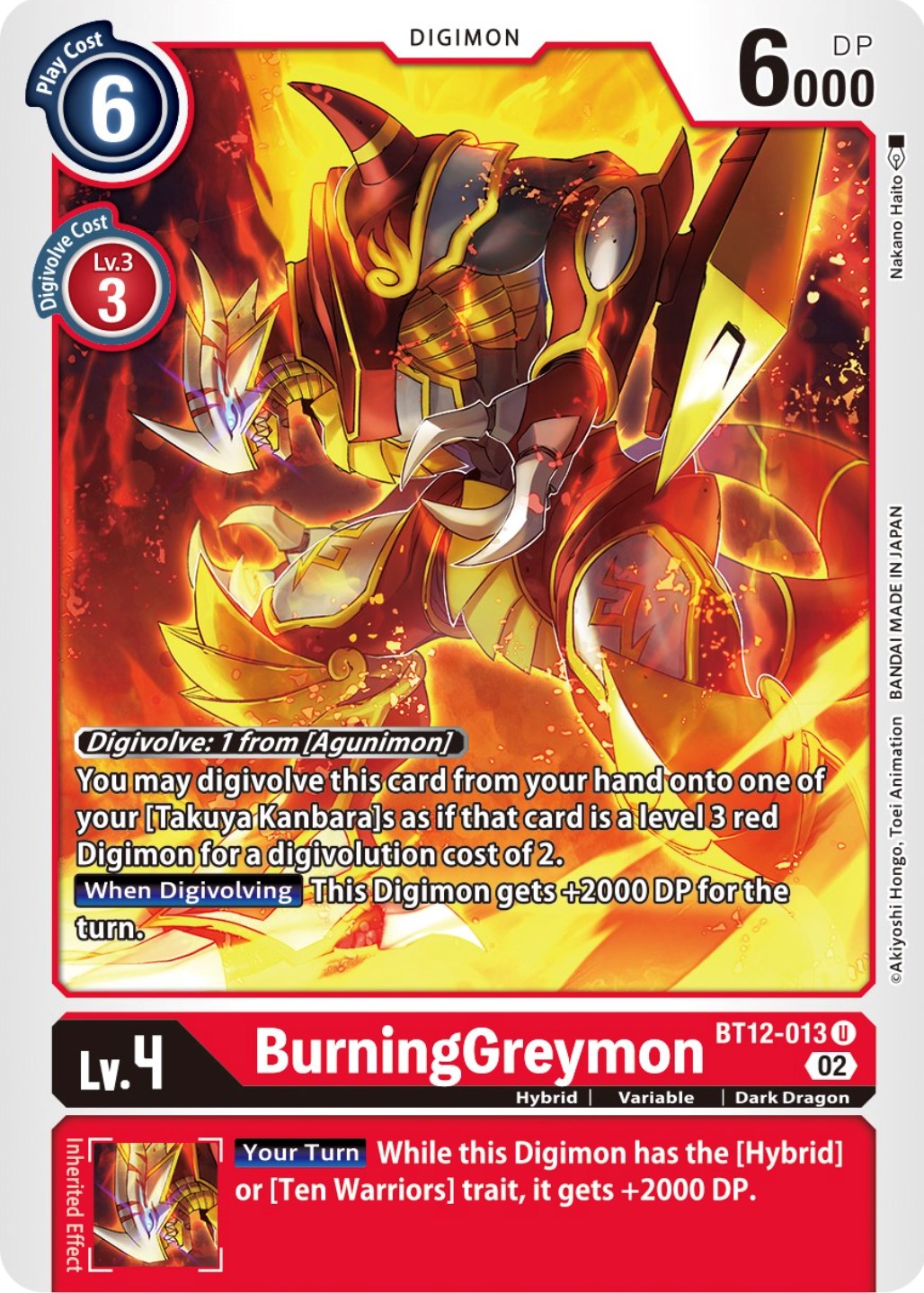 Image of BurningGreymon [BT12-013] [Across Time]