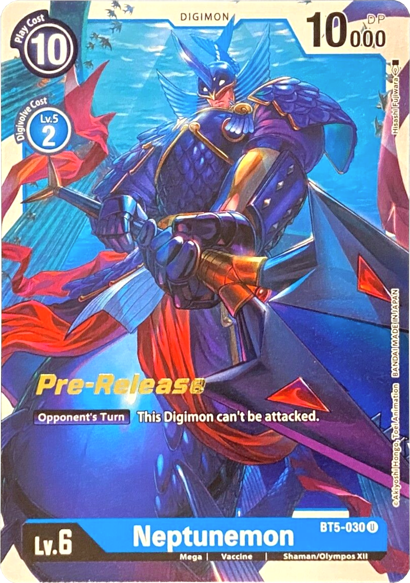 Image of Neptunemon [BT5-030] [Battle of Omni Pre-Release Promos]