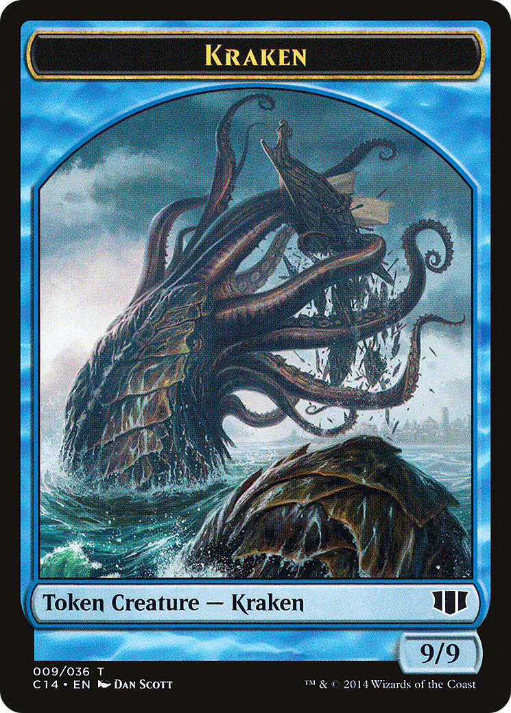 Image of Kraken // Zombie (011/036) Double-Sided Token [Commander 2014 Tokens]