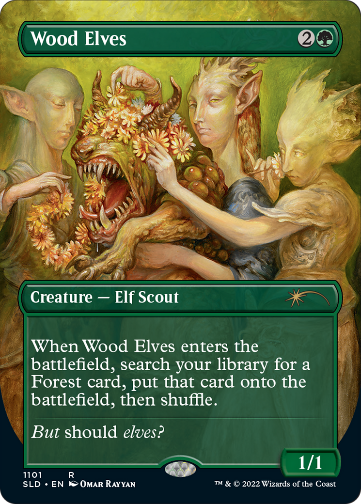Image of Wood Elves (Borderless) [Secret Lair Drop Series]