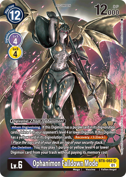 Image of Ophanimon: Falldown Mode [BT8-082] (Alternate Art) [New Awakening]