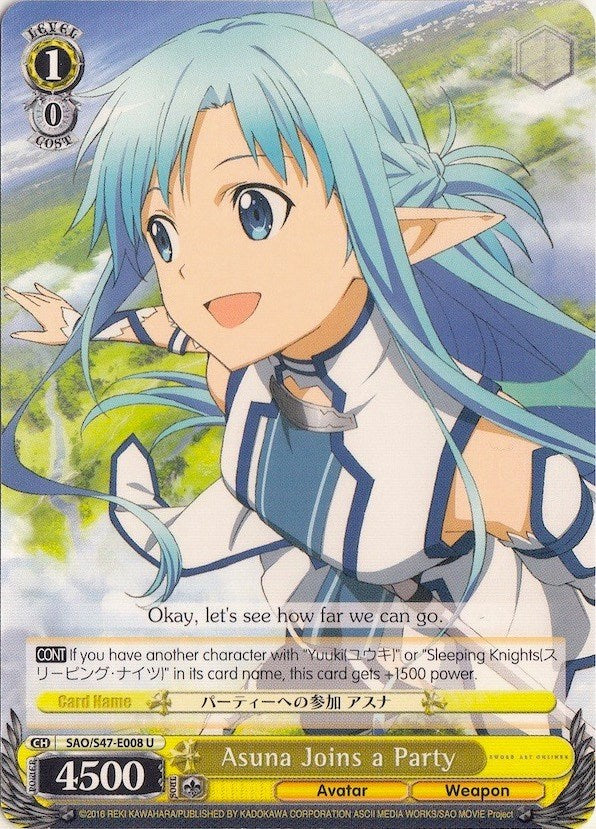 Image of Asuna Joins a Party (SAO/S47-E008 U) [Sword Art Online Re: Edit]