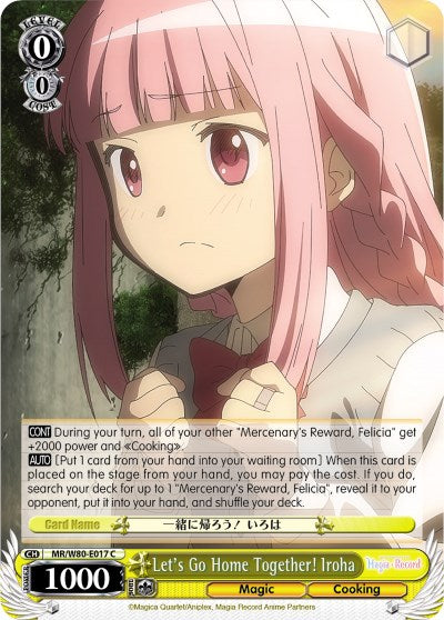 Image of Let's Go Home Together! Iroha (MR/W80-E017 C) [Magia Record: Puella Magi Madoka Magica [Side Story] (Anime)]