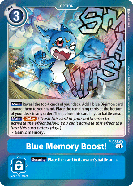 Image of Blue Memory Boost! [P-036] [Promotional Cards]
