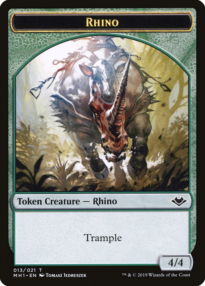 Image of Soldier (004) // Rhino (013) Double-Sided Token [Modern Horizons Tokens]