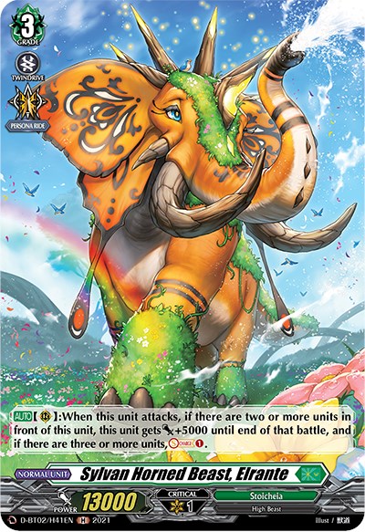 Image of Sylvan Horned Beast, Elrante (D-BT02/H41EN) [A Brush with the Legends]