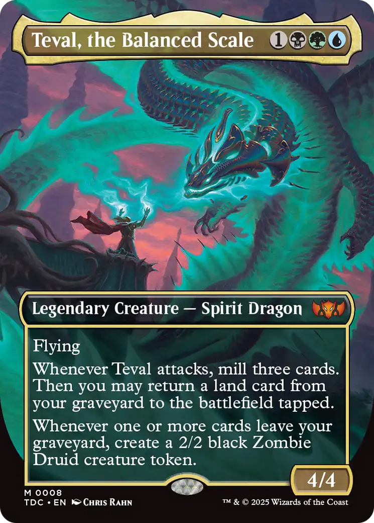 Image of Teval, the Balanced Scale (Borderless) [Tarkir: Dragonstorm Commander]