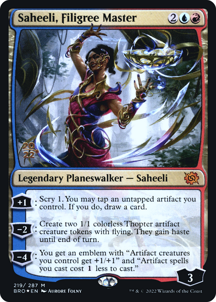 Image of Saheeli, Filigree Master [The Brothers' War Prerelease Promos]