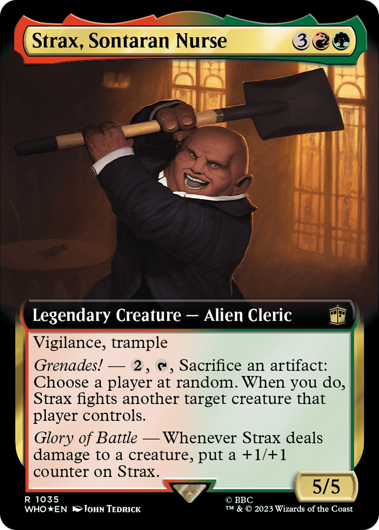 Image of Strax, Sontaran Nurse (Extended Art) (Surge Foil) [Doctor Who]