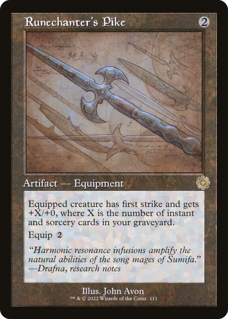 Image of Runechanter's Pike (Retro Schematic) [The Brothers' War Retro Artifacts]