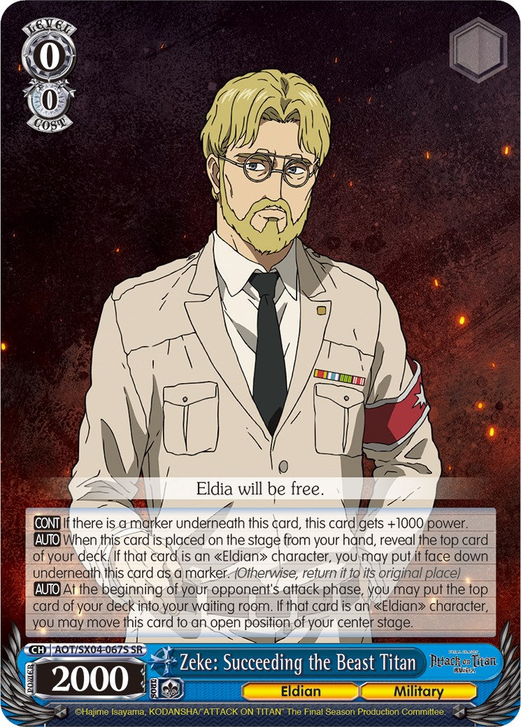 Image of Zeke: Succeeding the Beast Titan (Foil) [Attack On Titan: Final Season]