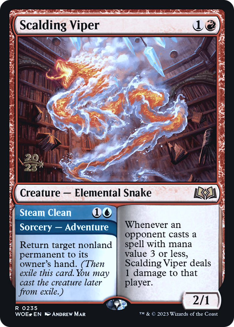 Image of Scalding Viper [Wilds of Eldraine Prerelease Promos]