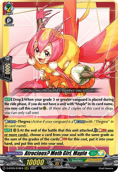 Image of Atrocious? Moth Girl, Maple (D-BT05/018EN) [Triumphant Return of the Brave Heroes]