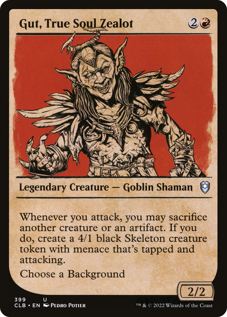 Image of Gut, True Soul Zealot (Showcase) [Commander Legends: Battle for Baldur's Gate]