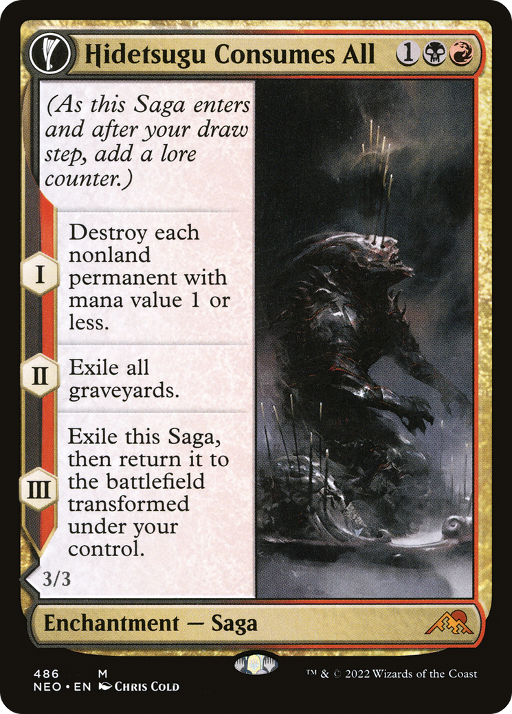 Image of Hidetsugu Consumes All // Vessel of the All-Consuming (Extended Art) [Kamigawa: Neon Dynasty]