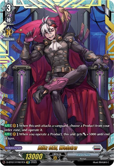 Image of Blitz CEO, Welstra (FFR) (D-BT07/FFR07EN) [Raging Flames Against Emerald Storm]