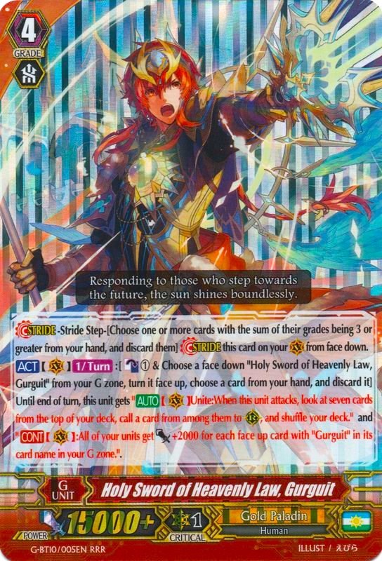 Image of Holy Sword of Heavenly Law, Gurguit (G-BT10/005EN) [Raging Clash of the Blade Fangs]