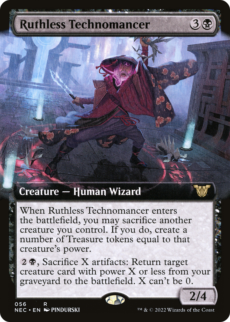 Image of Ruthless Technomancer (Extended Art) [Kamigawa: Neon Dynasty Commander]
