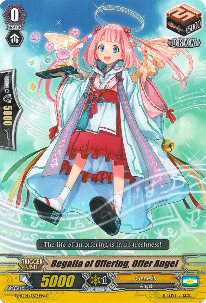 Image of Regalia of Offering, Offer Angel (G-BT14/073EN) [Divine Dragon Apocrypha]