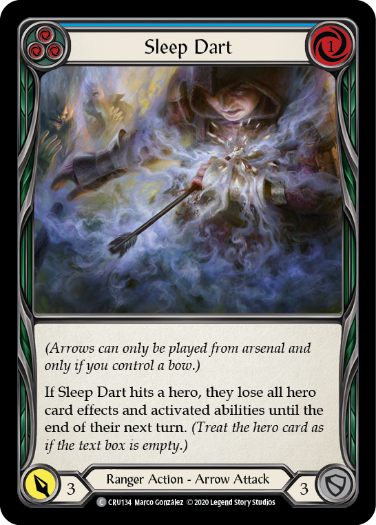 Image of Sleep Dart (Blue) [CRU134] (Crucible of War)  1st Edition Normal