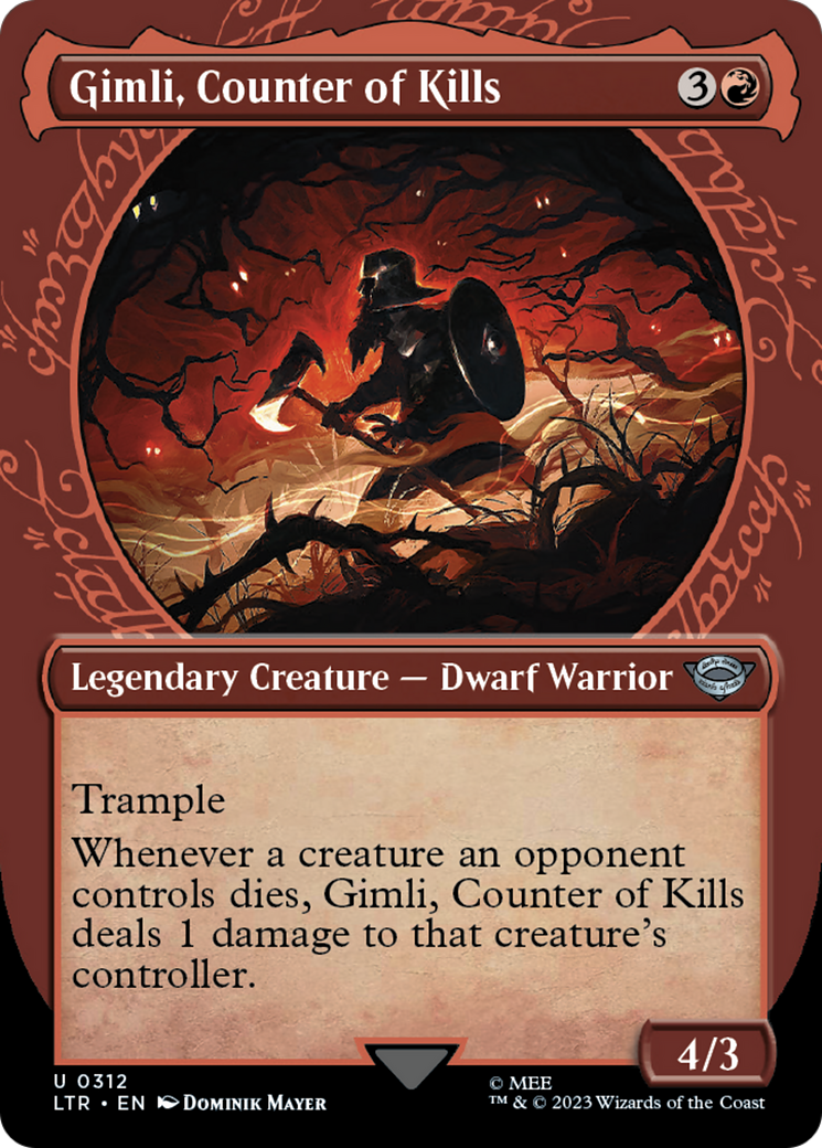 Image of Gimli, Counter of Kills (Showcase Ring Frame) [The Lord of the Rings: Tales of Middle-Earth]
