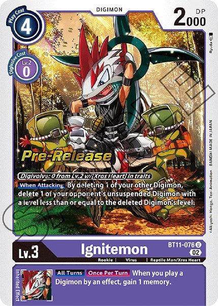 Image of Ignitemon [BT11-076] [Dimensional Phase Pre-Release Promos]
