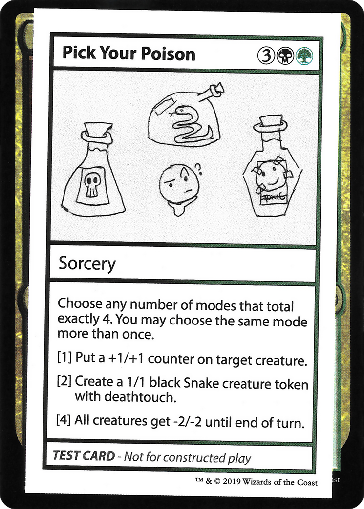 Image of Pick Your Poison (2021 Edition) [Mystery Booster Playtest Cards]