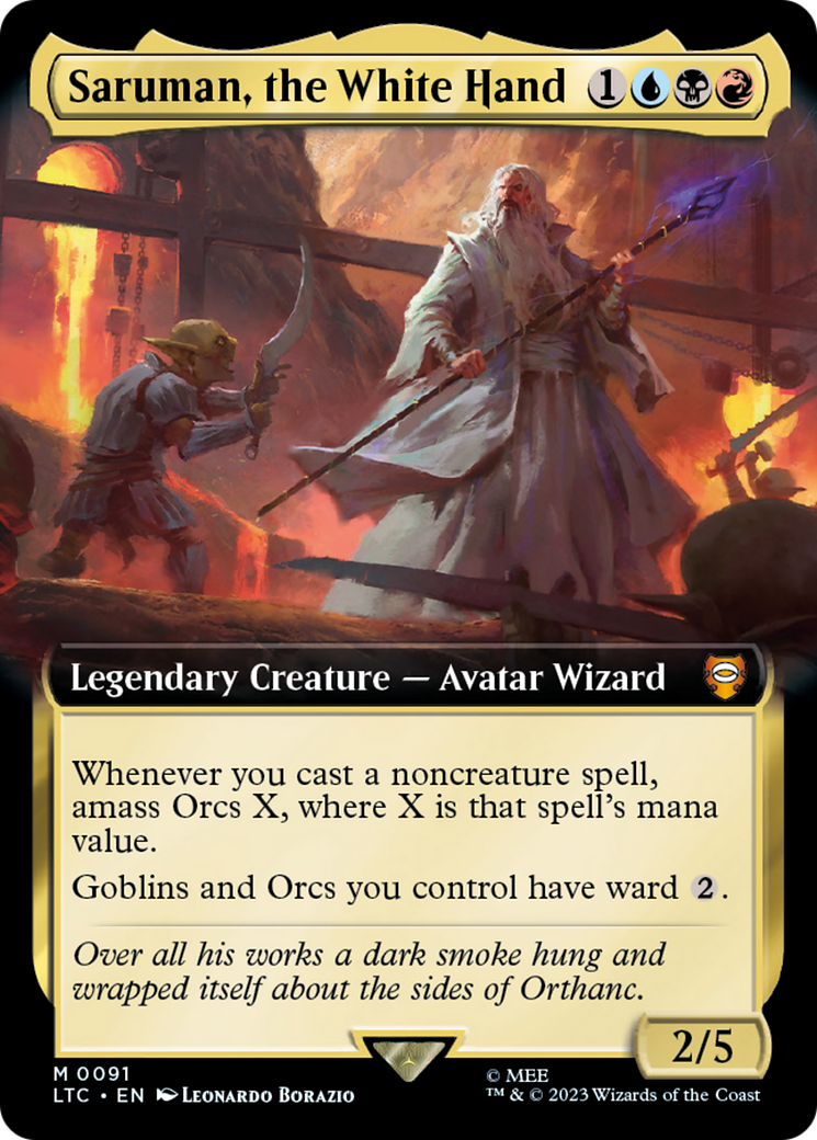 Image of Saruman, the White Hand (Extended Art) [The Lord of the Rings: Tales of Middle-Earth Commander]