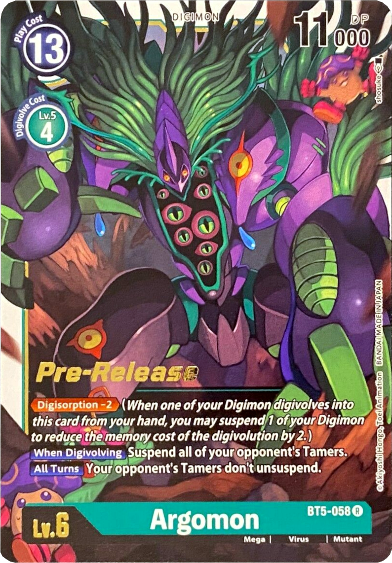 Image of Argomon [BT5-058] [Battle of Omni Pre-Release Promos]