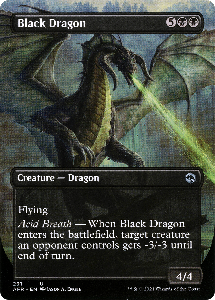 Image of Black Dragon (Borderless Alternate Art) [Dungeons & Dragons: Adventures in the Forgotten Realms]
