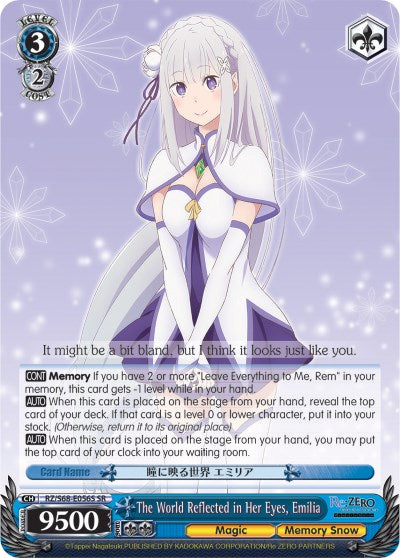 Image of The World Reflected in Her Eyes, Emilia (RZ/S68-E056S SR) [Re:ZERO Memory Snow]