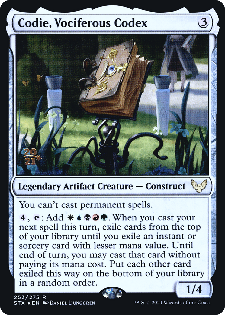 Image of Codie, Vociferous Codex [Strixhaven: School of Mages Prerelease Promos]