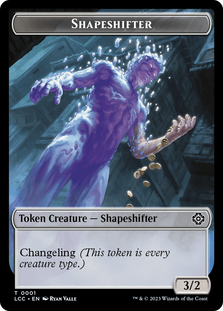 Image of Salamander Warrior // Shapeshifter Double-Sided Token [The Lost Caverns of Ixalan Commander Tokens]