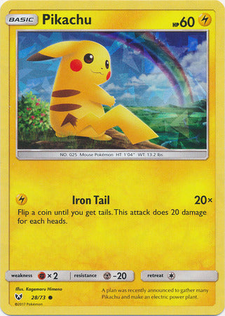 Image of Pikachu (28/73) (Cracked Ice Holo) [Miscellaneous Cards]