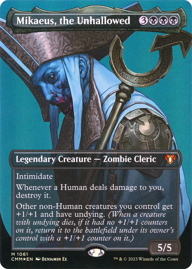 Image of Mikaeus, the Unhallowed (Borderless Textured Foil Frame Break) [Commander Masters]