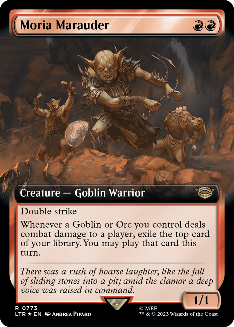Image of Moria Marauder (Extended Art) (Surge Foil) [The Lord of the Rings: Tales of Middle-Earth]