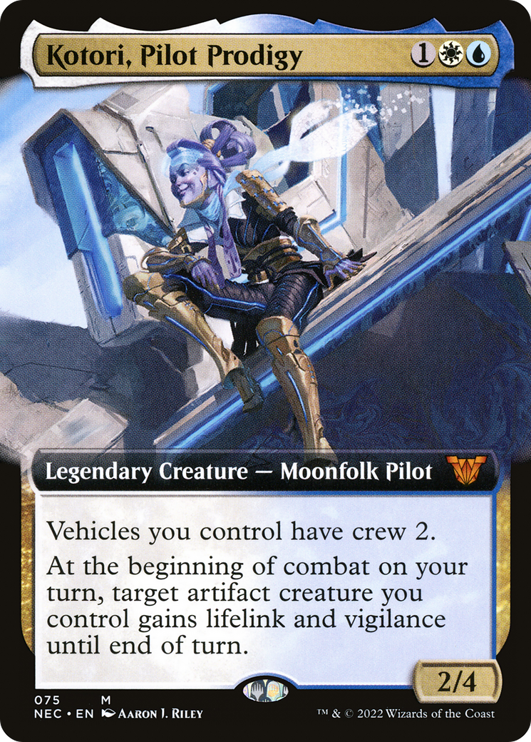 Image of Kotori, Pilot Prodigy (Extended Art) [Kamigawa: Neon Dynasty Commander]