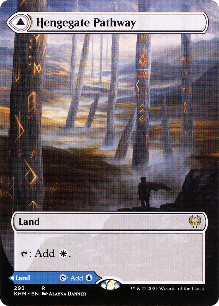 Image of Hengegate Pathway // Mistgate Pathway (Borderless Alternate Art) [Kaldheim]