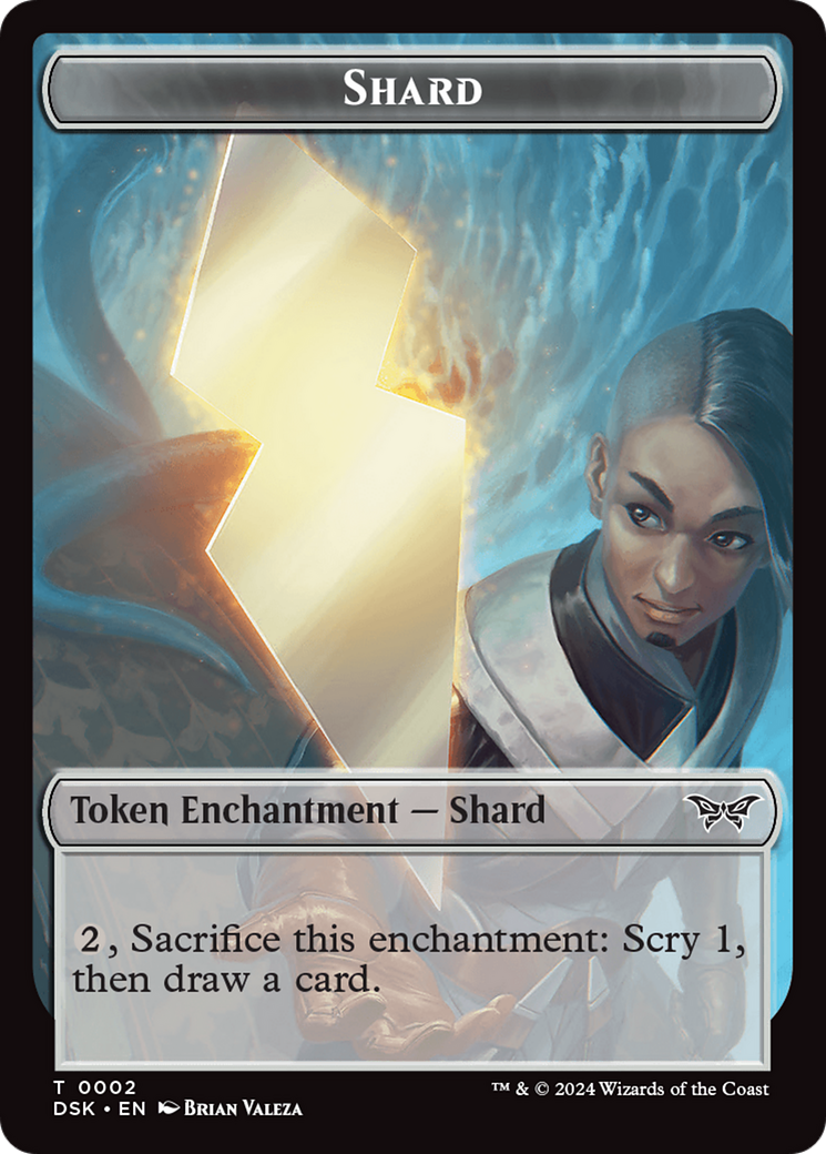 Image of Shard // Manifest Double-Sided Token [Duskmourn: House of Horror Tokens]