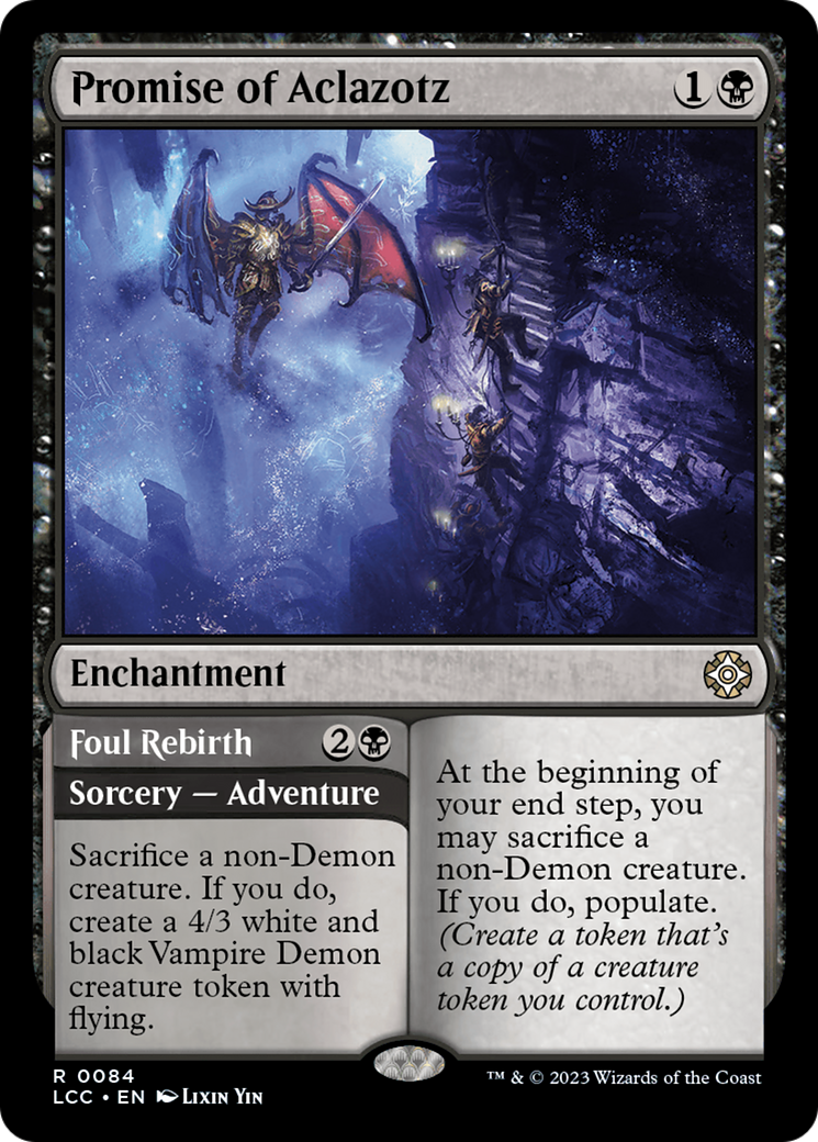 Image of Promise of Aclazotz // Foul Rebirth [The Lost Caverns of Ixalan Commander]