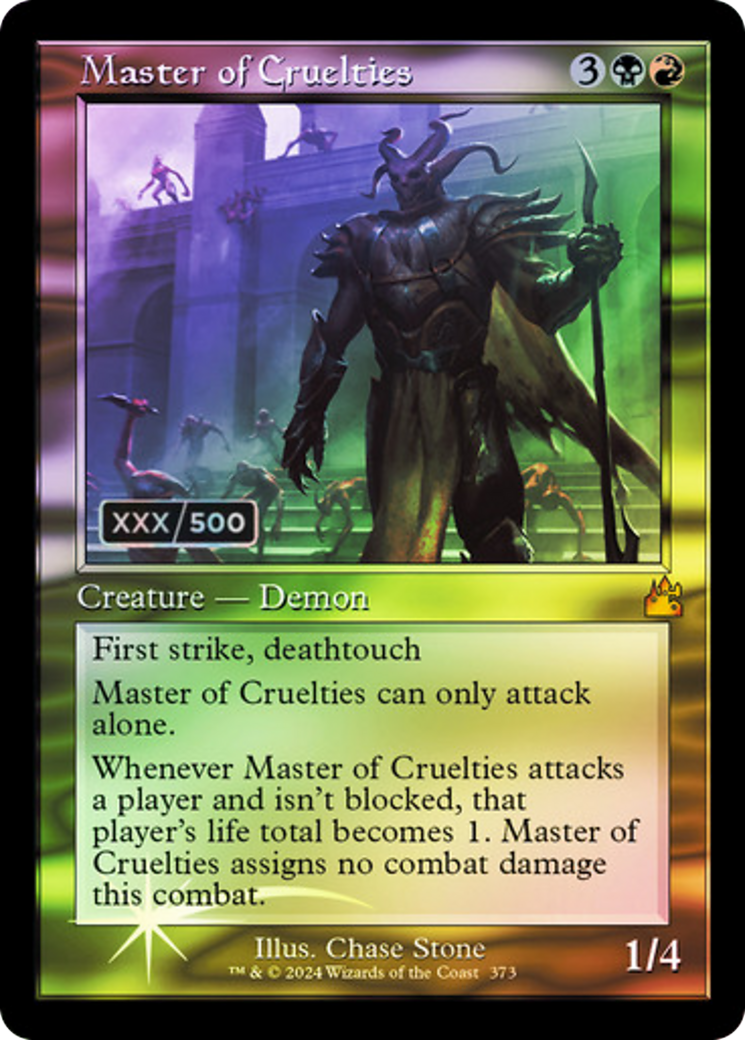 Image of Master of Cruelties (Retro) (Serialized) [Ravnica Remastered]