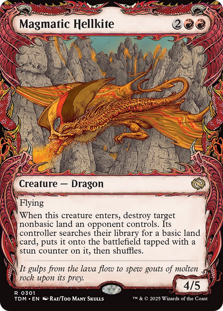 Image of Magmatic Hellkite (Showcase) [Tarkir: Dragonstorm]