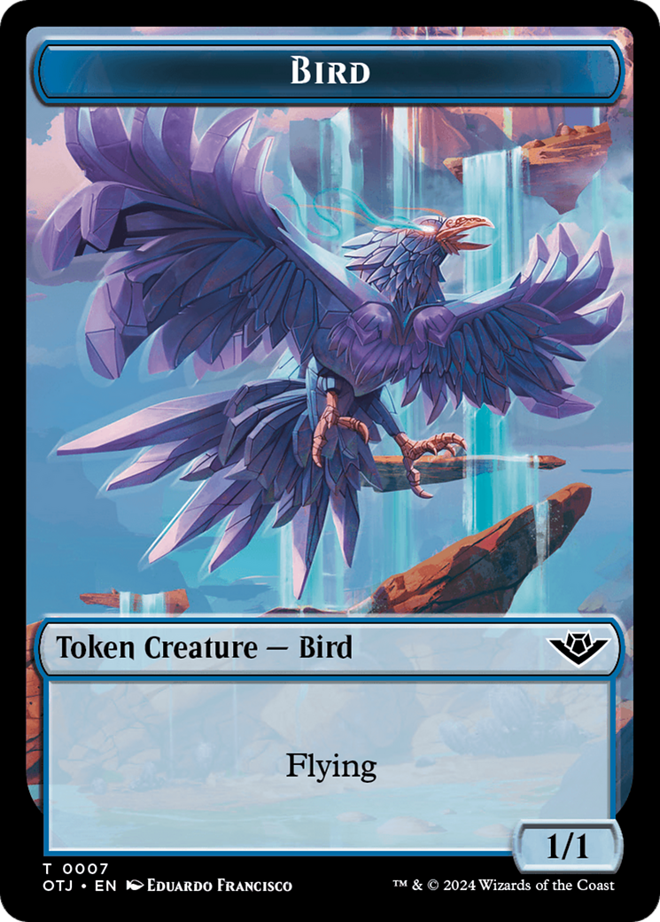 Image of Bird // Plot Double-Sided Token [Outlaws of Thunder Junction Tokens]