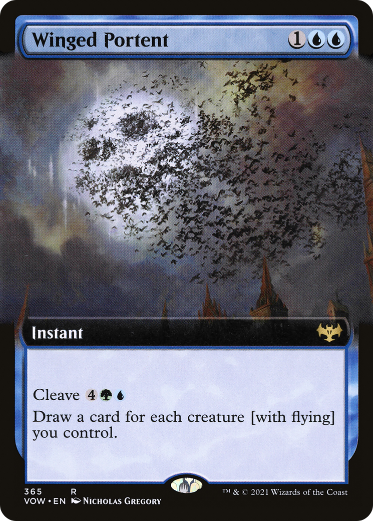 Image of Winged Portent (Extended Art) [Innistrad: Crimson Vow]