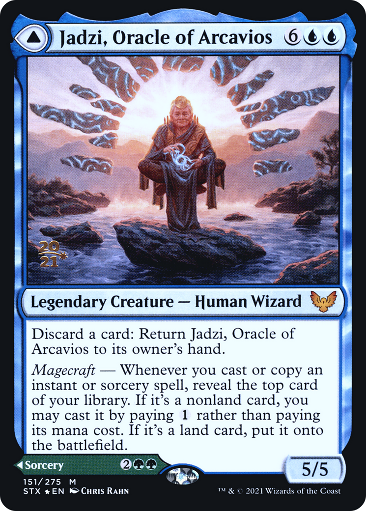 Image of Jadzi, Oracle of Arcavios // Journey to the Oracle [Strixhaven: School of Mages Prerelease Promos]